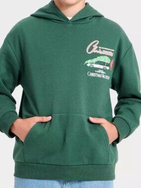 NEW Christmas Vacation Oversized Hooded Fleece Boys Small Sweatshirt